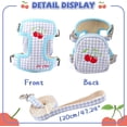thumbnail image 7 of Dog Harness Backpack Cute Small Dog Vest Harness and Leash Set Plaid Soft Mesh Padded No Pull Puppy Harness Adjustable Cat Harness with Travel Food Carrier Bags for Teacup Extra Small Dog Cat, 7 of 7