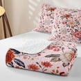 thumbnail image 4 of Homewish Tropical Floral Bed Spread Queen,Vintage Flower Queen Coverlet Set For Girls,Pink,3-Piece, 4 of 7
