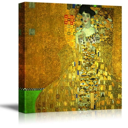 Wall26 - Portrait of Adele Bloch-Bauer I by Gustav Klimt - Canvas Print Wall Art Famous Oil Painting Reproduction - 24