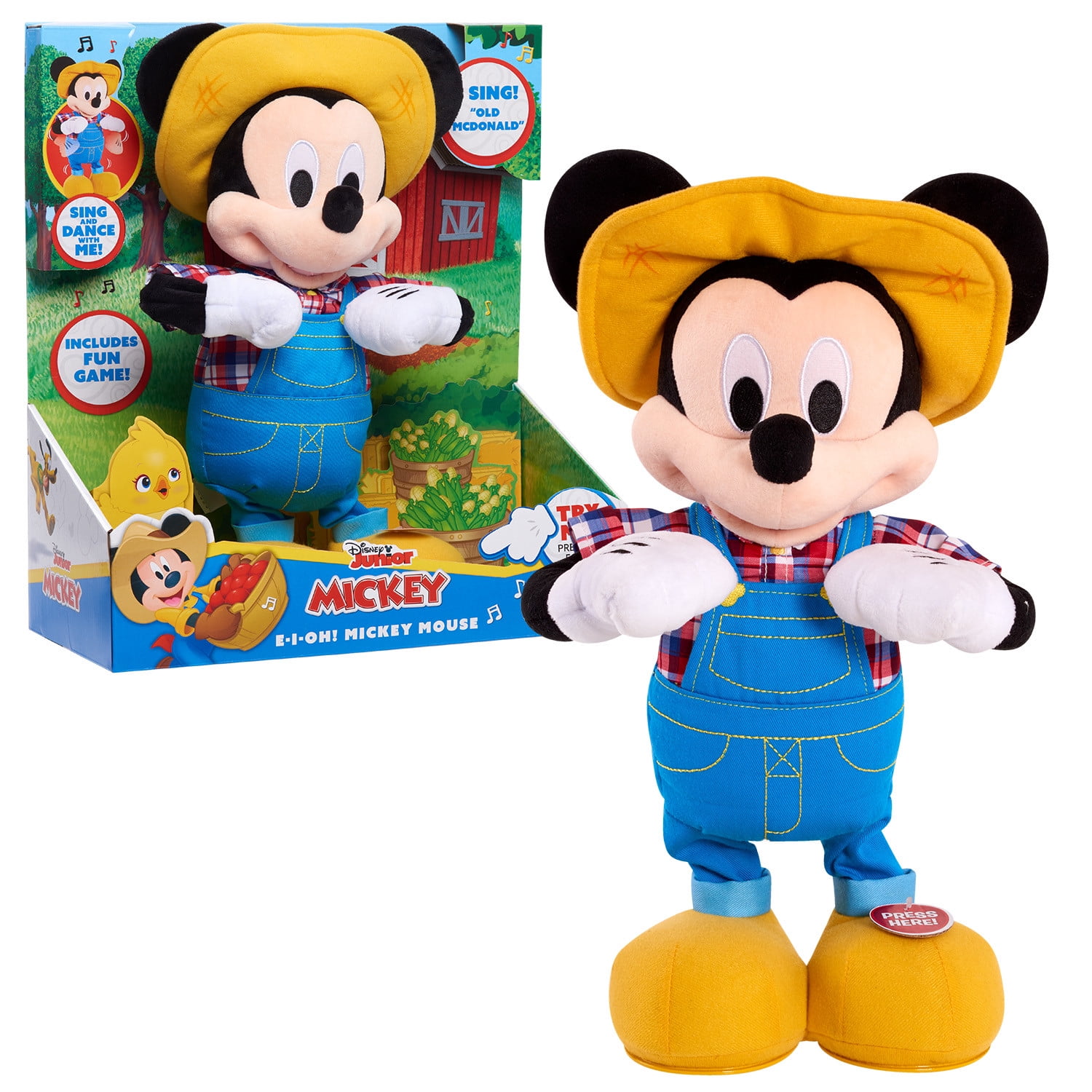Fisher Disney Rock Star Mickey Mouse Plush Interactive Sings Age 2 for sale online 