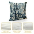 thumbnail image 4 of PRATYUS Blue Floral French Country Decorative Toile Throw Pillow Covers Vintage Pillow Cover Square Pillowcase Rustic Farmhouse Cushion Cover Home Decor for Couch Sofa Bedroom 24x24in, 4 of 5