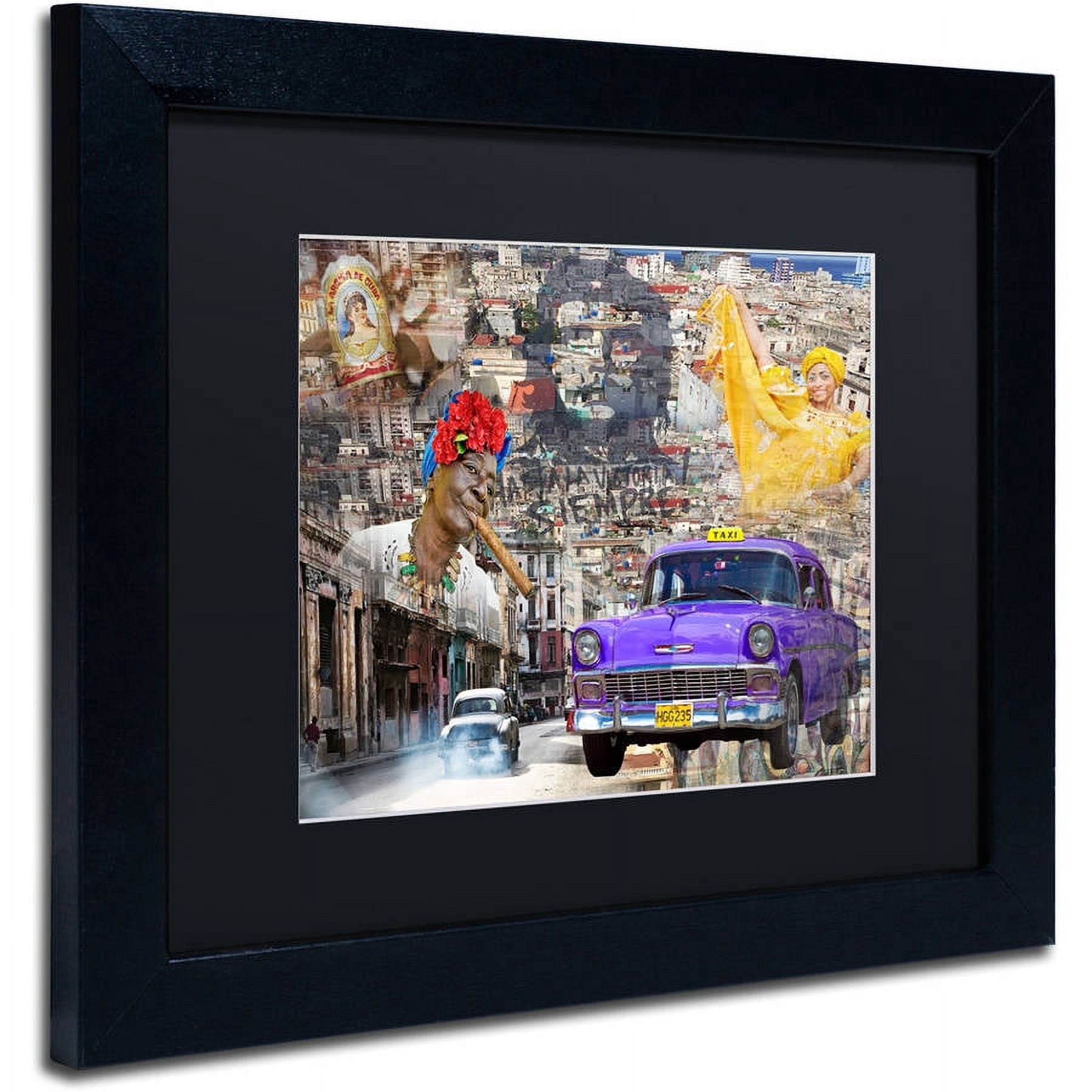 Trademark Fine Art "La Aroma de Cuba" Canvas Art by Alberto Lopez, Black Matte, Black Frame