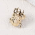thumbnail image 5 of Vintage Beetle Insect Statement Ring for Women Men Adjustable Expandable Pest Moth Animal Halloween Wide Wrap Band Rings Comfort Fit Creative Holiday Jewelry, 5 of 6