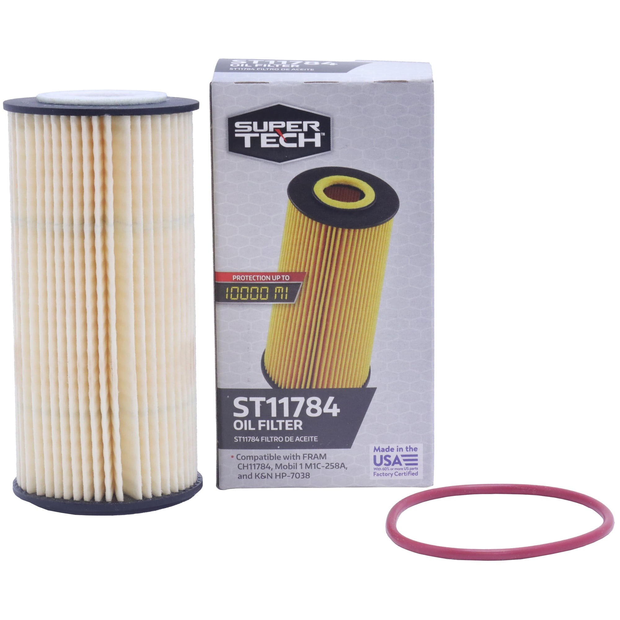 (3 pack) Super Tech Oil Filter, ST11784, 10K mile Filter for Audi and Volkswagen Vehicles