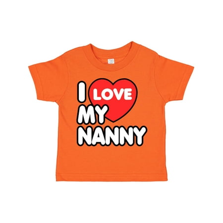 

Inktastic I Love My Nanny Gift Toddler Boy or Toddler Girl T-Shirt