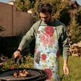 thumbnail image 3 of Women Men Adjustable Bib Apron with Pockets Pioneer Colorful Floral Cooking Kitchen Aprons, 3 of 7