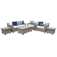 thumbnail image 1 of Coast Ensemble de Meubles de Patio en Osier d'Extérieur 7 Pcs en Blanc Voile, 1 of 2