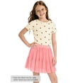 thumbnail image 3 of Cooltree Big Girls High Waisted Ruffled Skort - Pink Mesh Tulle Flowy Skirt with Built-in Shorts Size 10, 3 of 7