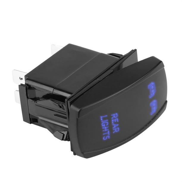 On OFF Rocker Switch,DC 12V/24V Blue LED Laser Rocker Switch Laser