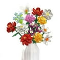 thumbnail image 3 of Blocks Flower Bouquet Rose Building Block 3D Flower Model Valentine‘s Day DIY Block Brick Toy Kit for Girl Friend Adult Craft Gift, 3 of 7