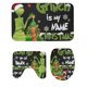 thumbnail image 2 of Mini Grinch Ornaments Grinch Ornaments Grinch Christmas Decorations Christmas Snowman Print Toilet Bathroom Mat And Shower Curtain Three Piece Set, 2 of 3