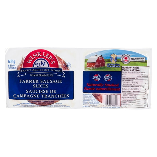 Winkler Meats 100641 Farmers Sausage Slices Walmart.ca