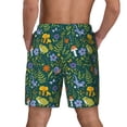thumbnail image 4 of Uemuo Forest Flora And Fauna Pattern Mens Swim Trunks Quick Dry Board Shorts with Mesh Lining, Stretch Beach Shorts Quick Dry No-Chafing Board Shorts-XX-Large, 4 of 9