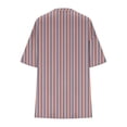 thumbnail image 5 of Hxshgdsn 2 Piece Lounge Set For Women Summer Soft Casual Oversized Striped Shirts Shorts Matching Outfit Clothes Loungewear Pink M, 5 of 5