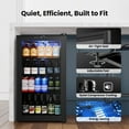 thumbnail image 4 of Yeego 136 Can Beverage Refrigerator Cooler, 3.4 cu.ft. Beverage Fridge with Glass Door for Home/Bar/Office, Black, 4 of 12