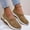 Coffee#004, variant on Stichou Women's Woven Orthopedic Breathable Soft Shoes Arch Support, Slip-On Lightweight Flat Soft Shoes Nurse Foam Walking Shoes Black