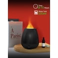 thumbnail image 2 of AYEANY 200ML Essential Oil Diffusers with Cool Mist, 2 Brightness Night Light & Auto-Off, Super Quiet Oil Diffuser with Flame Effect for Home, Office, Spa, Gym (Black), 2 of 6