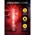 thumbnail image 3 of shiyou-Flashlight, LED Flashlight Rechargeable 6 Modes Zoomable Aluminum Small Powerful High Lumens Flashlights with Emergency Red Sidelight Mini Pocket Brightest Flash Light for Home Camping, Grey, 3 of 4
