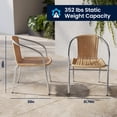 thumbnail image 6 of Flash Furniture 27.5'' Square Aluminum Indoor-Outdoor Table Set with 2 Beige Rattan Chairs, 6 of 13