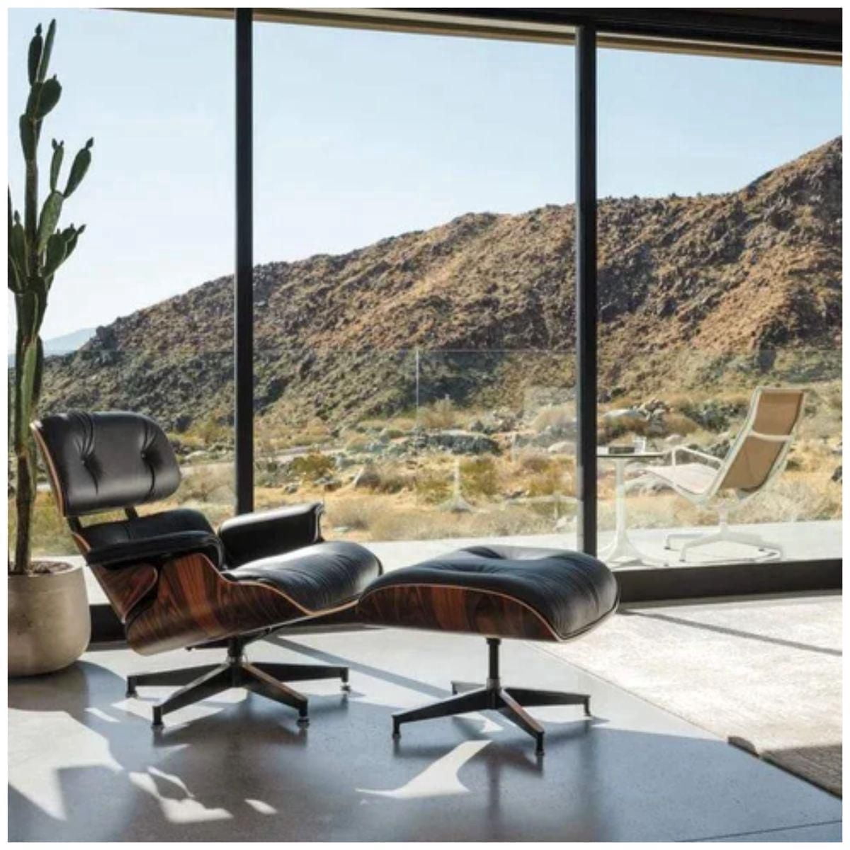 East Lounge Chair II and ottoman in Black