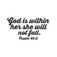 thumbnail image 1 of God Is Within Her She Will Not Fall Christ Enduring Faith Bible Religious Wall Art Sticker Designs Vinyl Stickers For Home House Walls Rooms Windows Bedroom Decoration Size (20x20 inch), 1 of 3