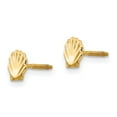 thumbnail image 3 of FJC Finejewelers 14 kt Yellow Gold Button Madi K Shell Post Earrings 5 mm x 5 mm, 3 of 6
