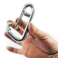 thumbnail image 4 of 304 Acier Inoxydable Ressort Crochet Mousqueton Acier Ressort Crochet Camping Clip Porte-Clés M6 60mm, 4 of 7