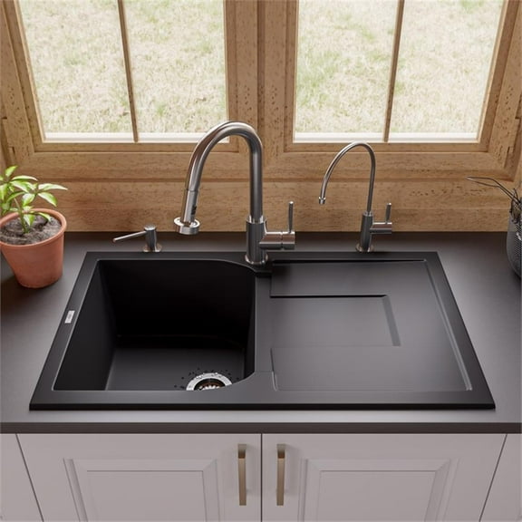 Pemberly Row Brushed Nickel Sensor Gooseneck Pull Down Kitchen Faucet