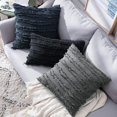 thumbnail image 3 of Juego de 2 fundas de almohada decorativas WEIHJMXG estilo bohemio gris oscuro 18 x 18 pulgadas, 3 of 5