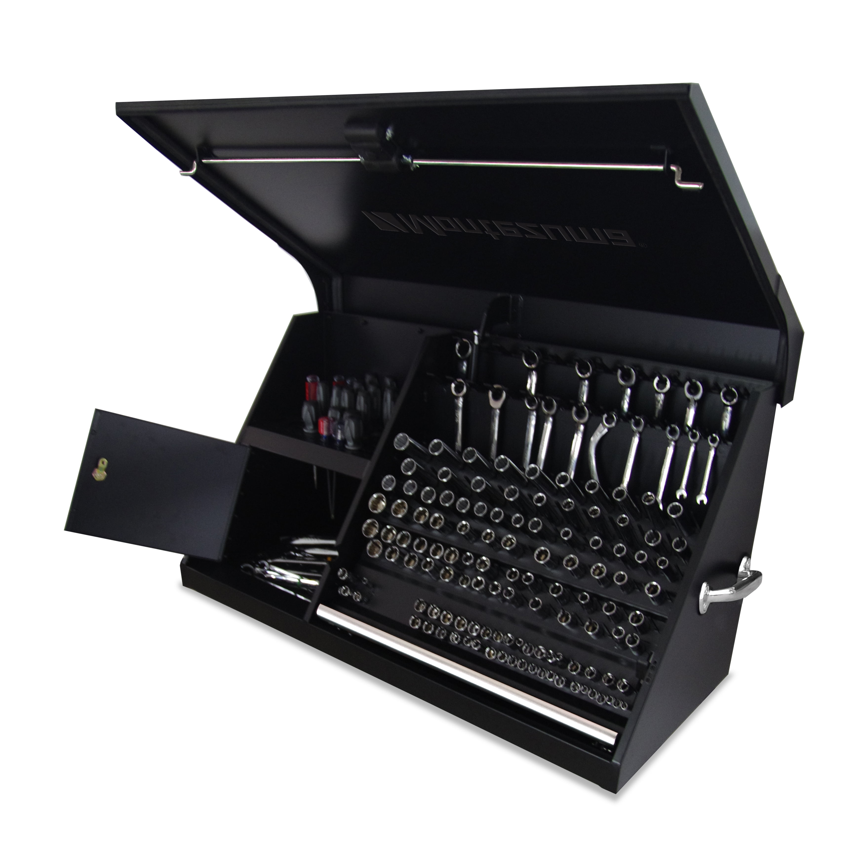 Montezuma 41" x 18" Steel Triangle Tool Box, Black