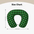 thumbnail image 5 of KLL Buffalo Plaid Green Black Pattern Memory Foam Cervical Neck Pillow Versatile U-Shaped Pillows for Home/Office/Camping/Travelling/Soft Washable Cover, 5 of 8
