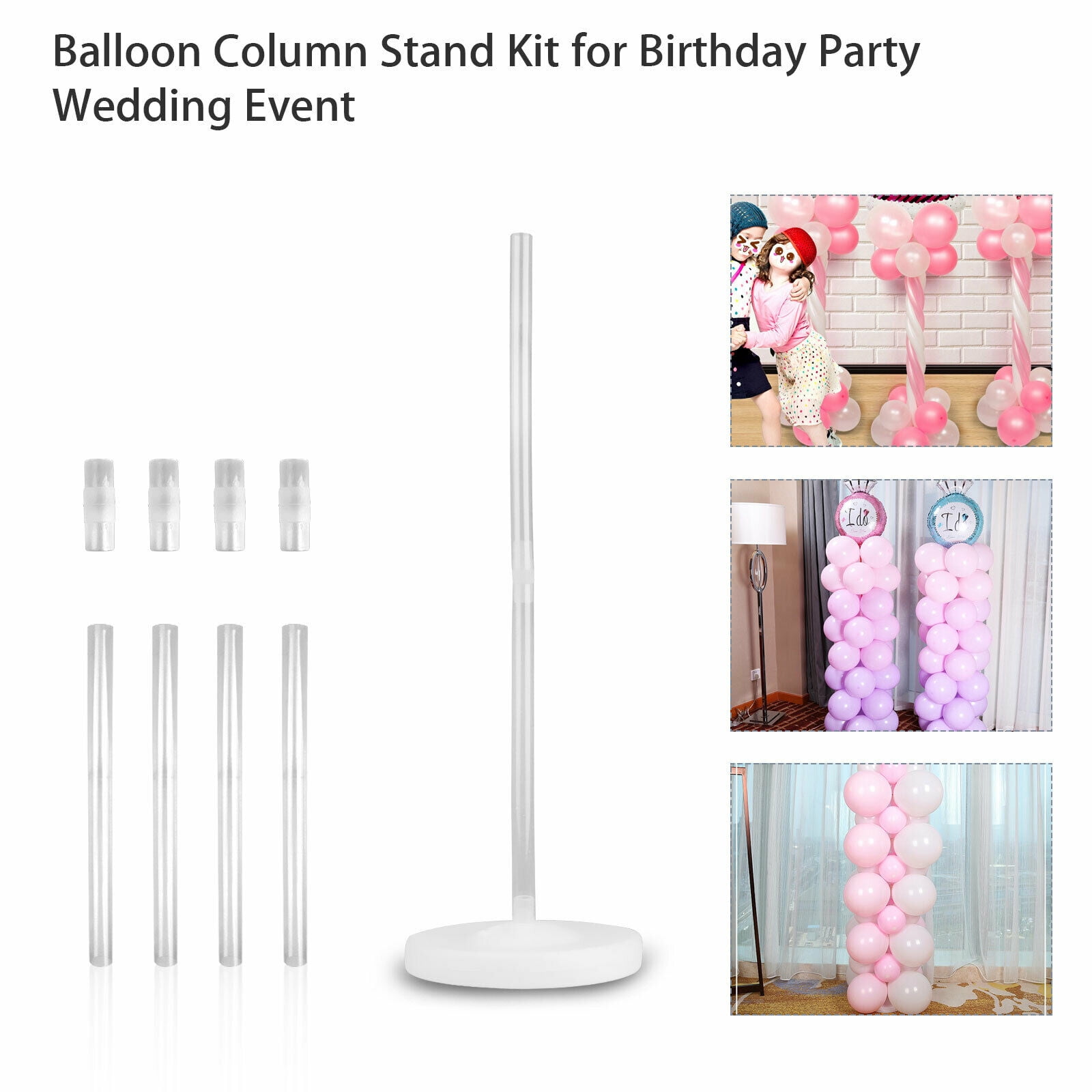 Plastic Balloon Arch Column Stand With Base Kits Wedding/Birthday Party Decor*1 