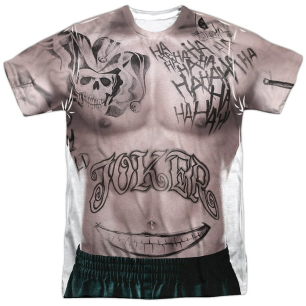 Suicide Squad Joker Tattoo Costume Tee T Shirt Size Xxxl Walmart Com