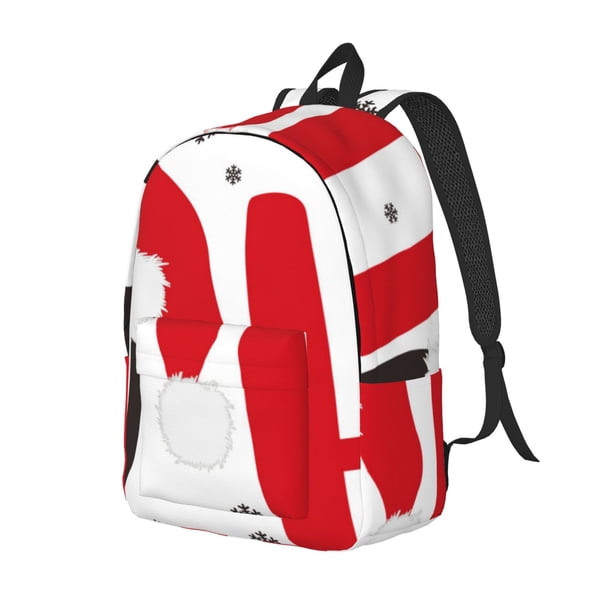 Fotbe HOHOHO Christmas Mochila de Lona con Estampado, Mochila Duradera, Mochila Versátil de Alta Calidad, Mochila Compacta Vintage-Medium