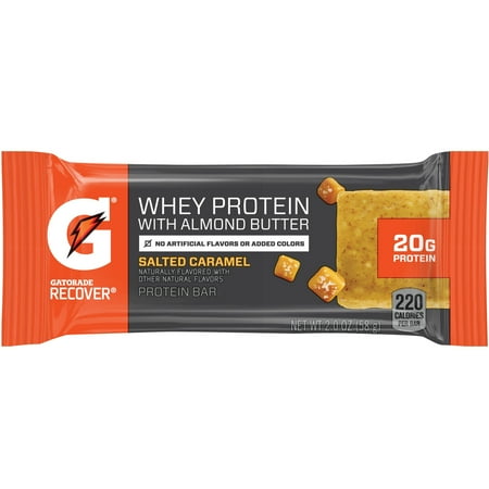 Gatorade Whey Protein with Almond Butter Salted Caramel Bar, 2.1 Oz.