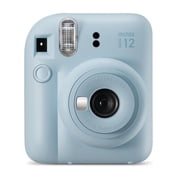 Fujifilm Instax Mini 12 Instant Film Camera, Bundle with PixiByte Microfiber Cloth, Blue