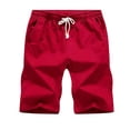 thumbnail image 2 of Clearance! Hontri Men's Casual Shorts Summer Trend Large Size Pants Men's Casual Shorts Men's Slim Pants 5 Beach Pants Men's Pants Men's Classic Fit Pants Red,Xxl, 2 of 3