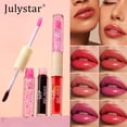 thumbnail image 5 of Julystar 3 Colors Dual Ended Lip Gloss Set, 2-in-1 Tinted Lip Tint + Shimmer Glitter Lip Gloss, Long Lasting Non-Sticky Plumping Lip Makeup Kit for Women, 5 of 12