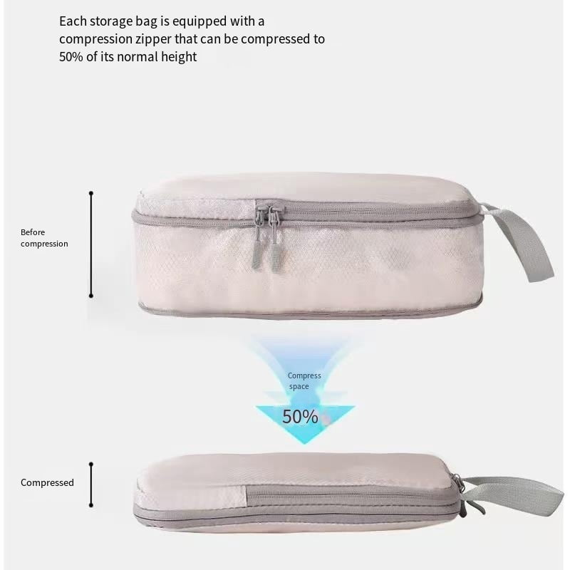 4 Set Compression Packing Cubes for Travel Expandable Luggage Organizers Bags for Carry on Suitcases Storage bag