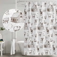 thumbnail image 4 of Shower Curtain Bathroom Set Farm Cow Pig Chicken Goat Waterproof Fabric Shower Curtains with Grommets&Hooks, Farmhouse Barn Animal Privacy Bath Curtain for Bathtub 72x72in, 4 of 9