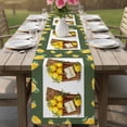 thumbnail image 4 of Lemon Basket Summer Table Runner 90 Inches, Farmhouse Vintage Green Lace Bed Runner Dresser Scarves Tabletop for Indoor Outdoor Parties/Ceremony/Banquet, 13" x 90", 4 of 9