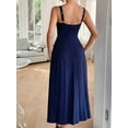 thumbnail image 4 of Women'S Striped Maxi Dress Spaghetti Strap Cut Out Flowy Long Dress Navy Blue M, 4 of 7