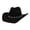 Black, variant on Women's Western Cowboy Hat Rhinestone Wide Brim Large Suede Cowgirl Hat