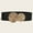 Black, variant on Women's Fashion Casual Solid Color Metal Buckle High Elasticity Cummerbund Belts for going out Clothing