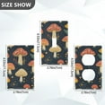 thumbnail image 7 of Yayeee Blank Wall Plate Cover 1-Gang 4.5"x2.7" Home Unused Decorative Outlet, Black Mushroom Pattern, 7 of 7