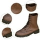 thumbnail image 3 of NECHOLOGY Botas Mujer Zapatos Botines de mujer Botas de tobillo antideslizantes con suela gruesa y punta redonda a la moda de invierno para mujer con tacones gruesos con cordones botas (Blue, 6.5), 3 of 6