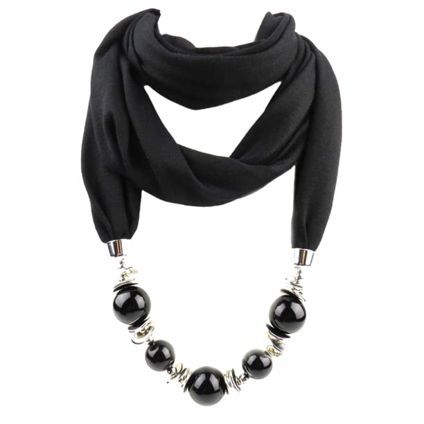Guardurnaity Collar de bufanda con colgante multiusos, collar de bufanda con colgante de cuentas versátil y moderno, fácil de llevar Ropa, zapatos y accesorios Miscelánea negro