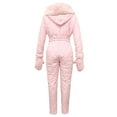 thumbnail image 5 of yuCgh Women's Fashion One-piece Ski Suit, Sports Ski Set with Zipper Hooded Design, Waterproof and Warm for Snowboarding and Winter Sports,Pink M, 5 of 6
