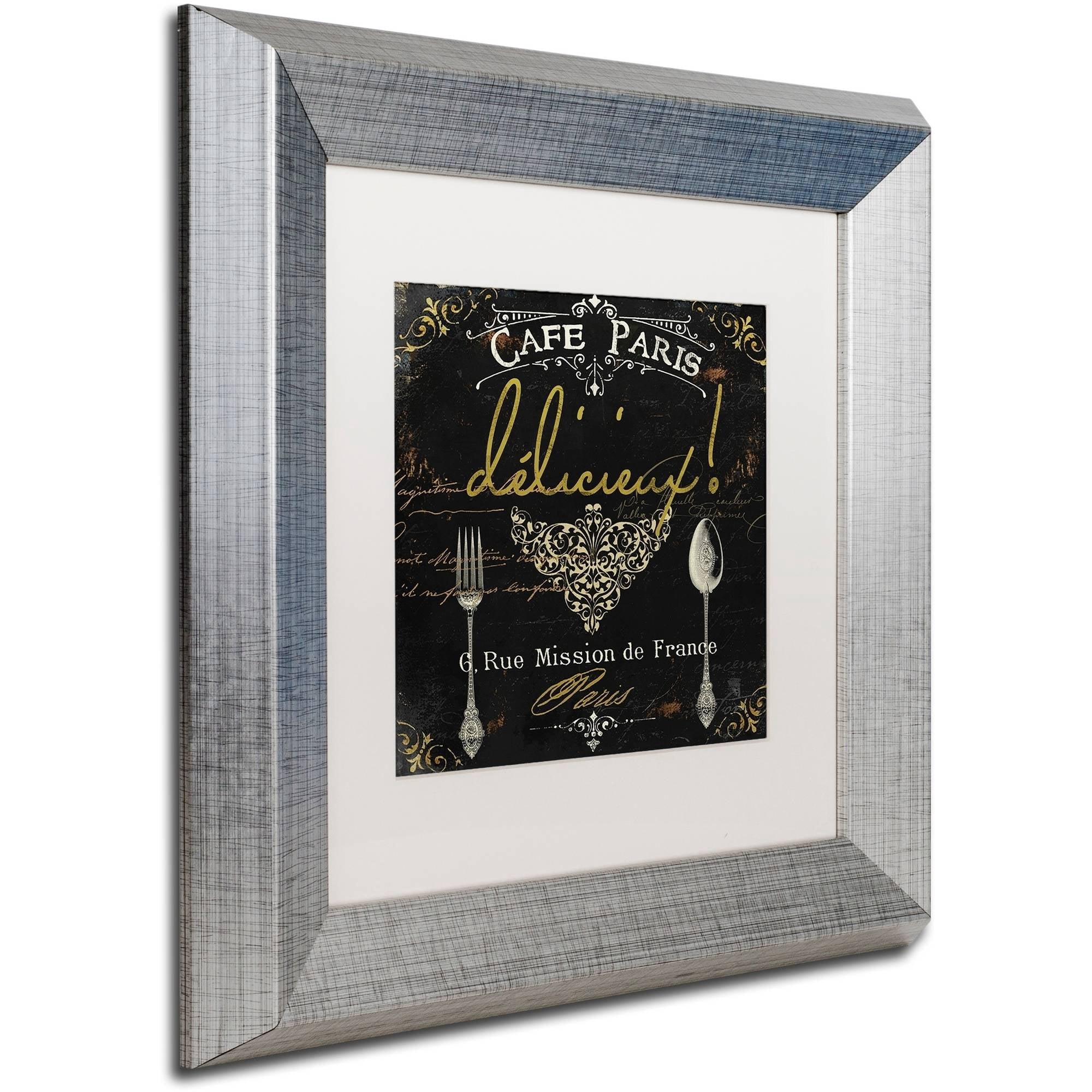 Trademark Fine Art "La Cuisine III" Canvas Art by Color Bakery White Matte, Silver Frame