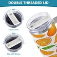 thumbnail image 5 of SKYSONIC 40oz Orange Fruit Pattern Tumbler With Lid And Straw Travel Coffee Mug Stainless Steel Insulated Thermal Tumblers Cup, 5 of 7
